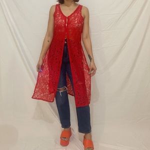 Cover up with lace fabric